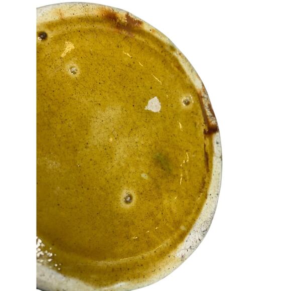 Antique Majolica Hummingbird Vase 8.5 Inch Cobalt Chips - Picture 7 of 11